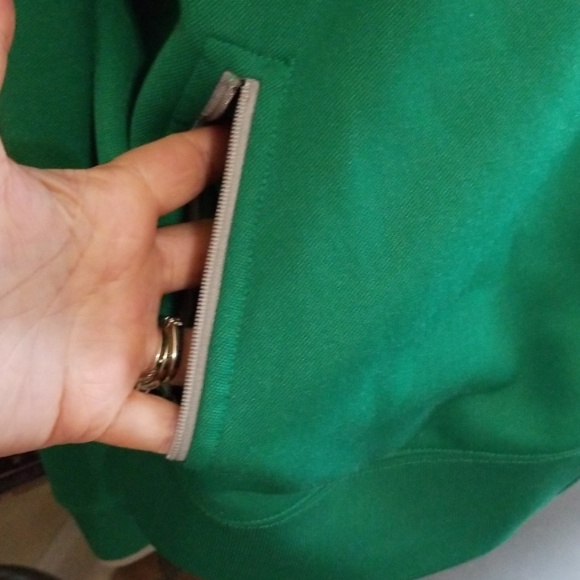 🌹3/$24🌹GAP EMERALD GREEN FLEECE LINED ZIP DOWN - Picture 4 of 8